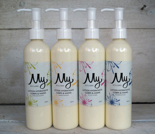 Lotions hydratantes corps et mains (huiles parfumées)