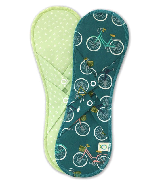 Öko-pad long (flux abondant ou de nuit) lavable (paquet de 2)