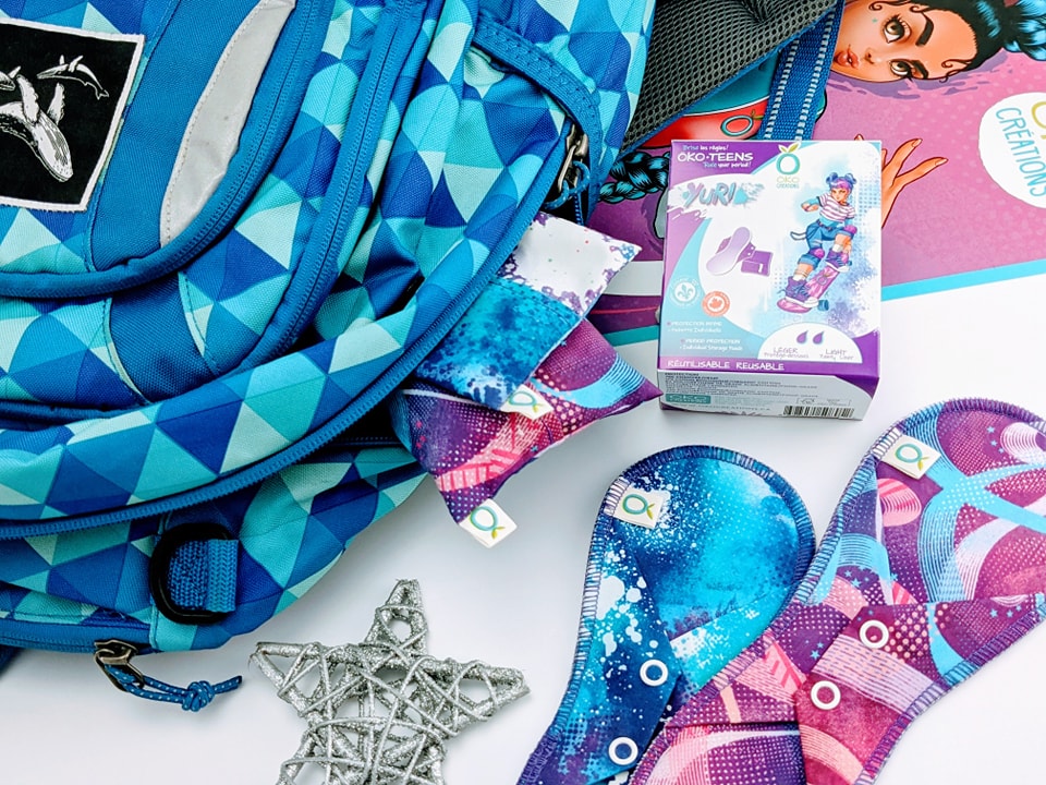 Öko-Teens - Yuri - Protège-dessous lavable + pochette