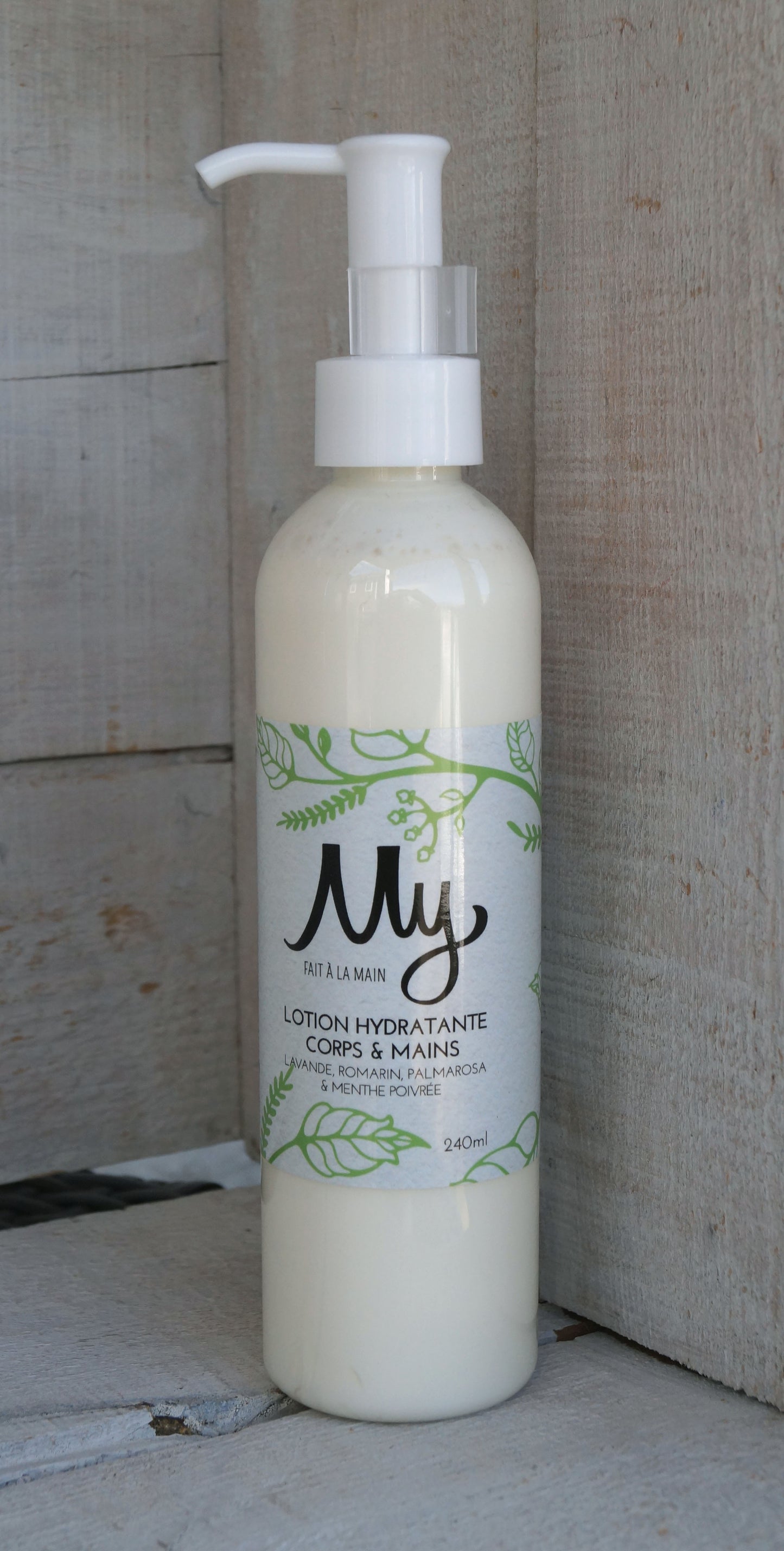 Lotion hydratante corps et mains Lavande, romarin, palmarosa et menthe poivrée