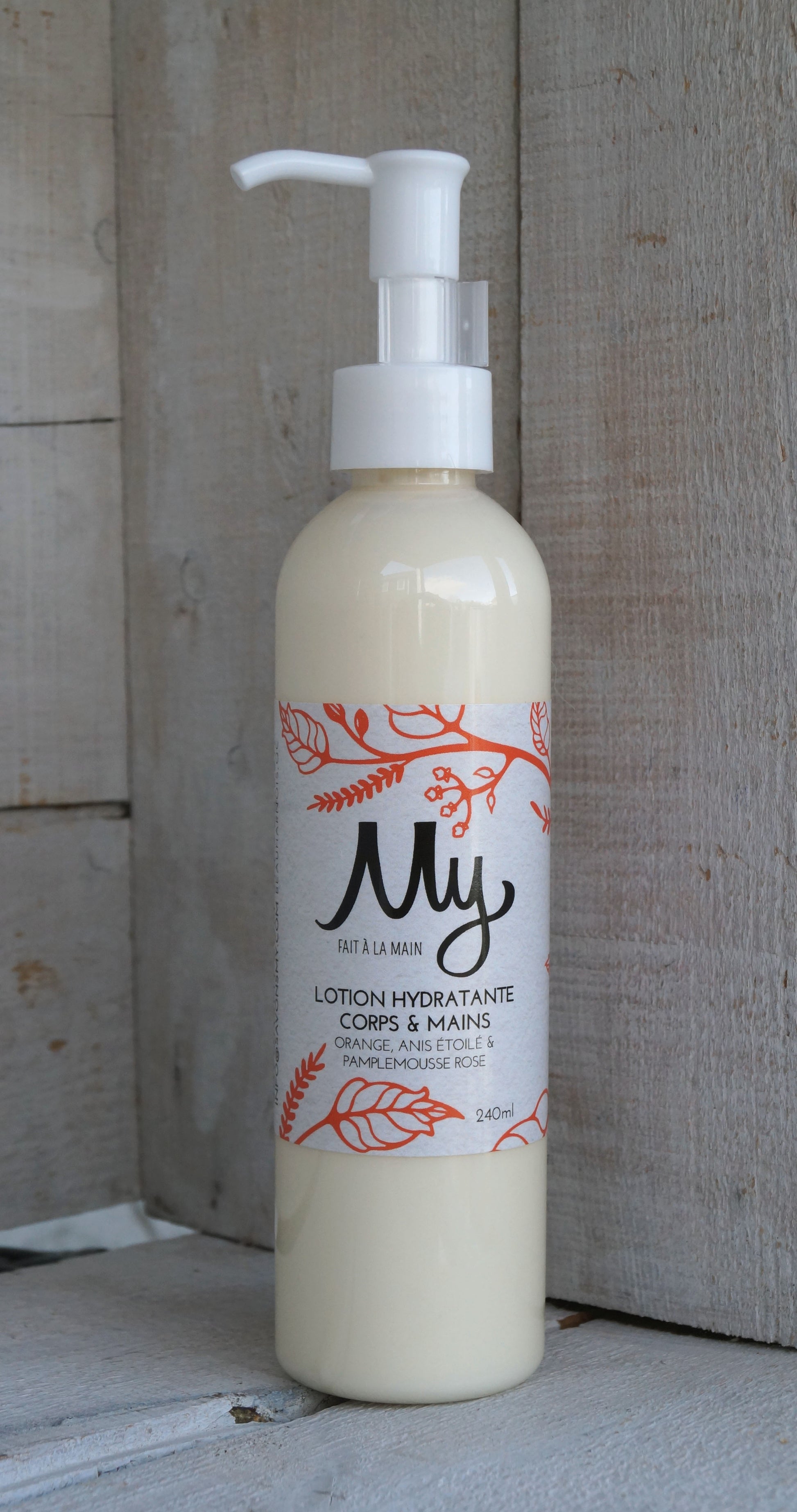 Lotion hydratante corps et mains Orange, anis étoilé et pamplemousse rose