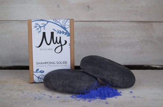 Shampoing solide Cheveux platine, blancs ou gris Orange et patchouli