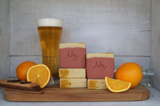 Beer, orange & patchouli soap