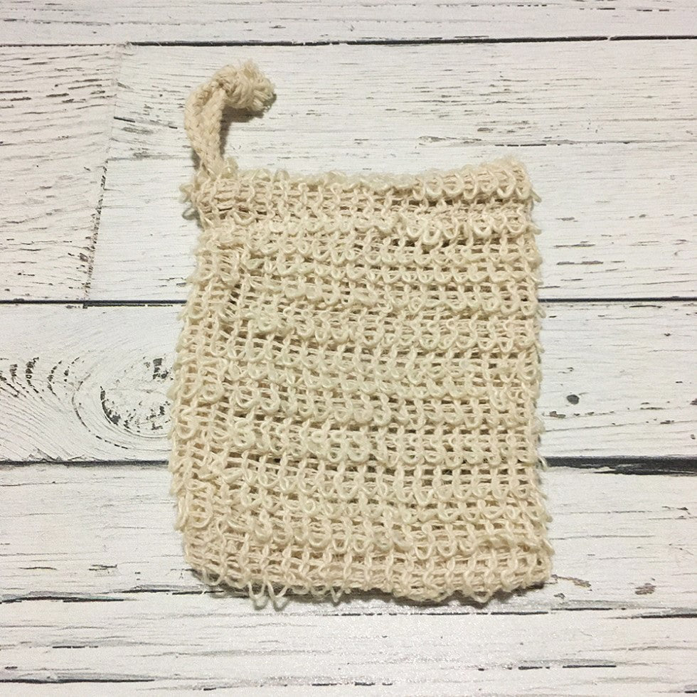 Pochette en sisal pour retailles de savons/shampoings solides