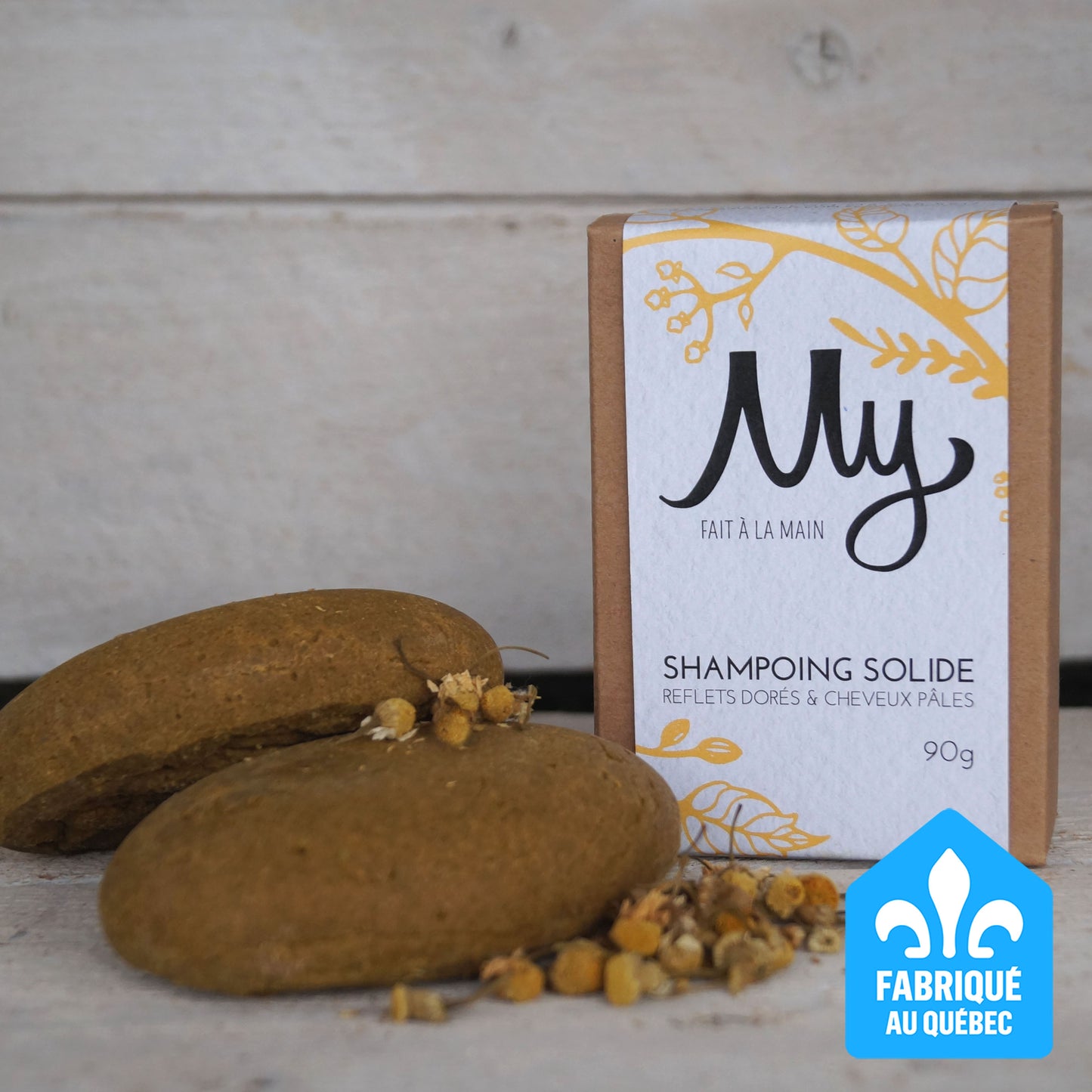 Shampoing solide Reflets dorés pour cheveux pâles